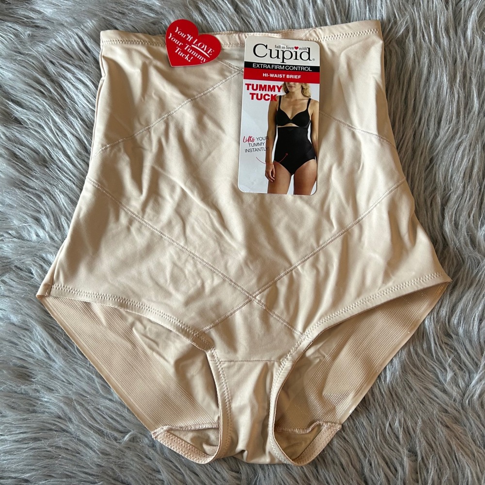 Cupid Extra Firm Control‎ Hi-Waist Brief Shapewear Womens Size 3XL Beige